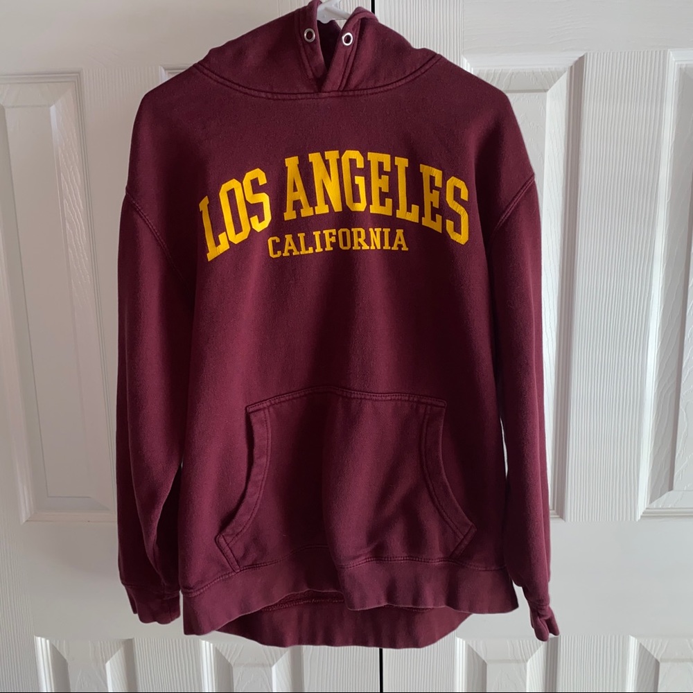 Los Angeles Maroon Hoodie